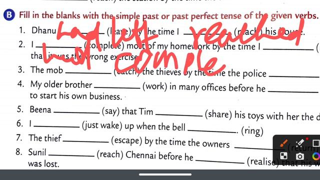 Past Perfect Tense | Ch-15 | Class -V | Collins English grammar and composition book смотреть онлайн