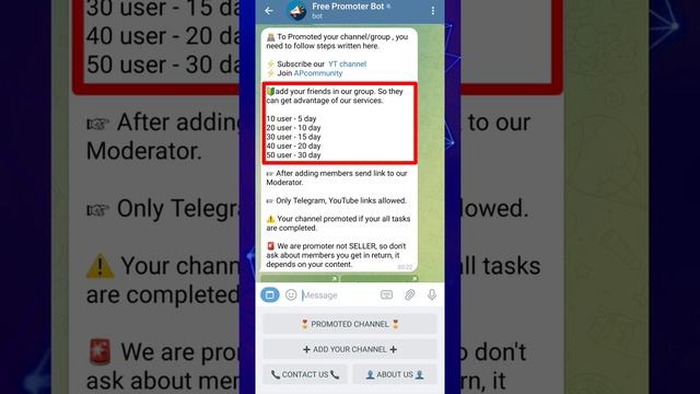 How to Use Free promoter bot letest version 1.4.0 #freepromotion #telegrambot #telegram смотреть онлайн