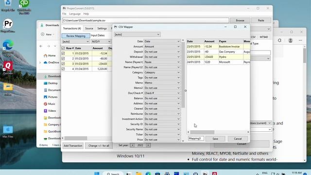 Convert Excel to QIF and import into Quicken CSV2QIF смотреть онлайн