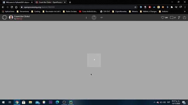 Como automatizar los clicks (AUTOCLICKER) con 5 lineas de codigo | PYTHON смотреть онлайн