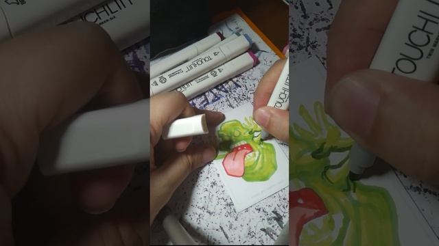 Studio Zoo Slimer personal sketch card timelapse drawing смотреть онлайн