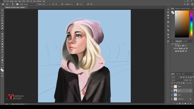 Light Study (COLORED USING DEFAULT BRUSHES ONLY) - XP Pen Artist Pro смотреть онлайн