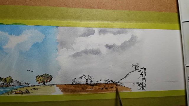 Watercolour Painting With Pen & Ink - Bridge Back to God! смотреть онлайн