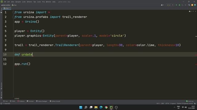 Make Trail Renderer in Python with Ursina смотреть онлайн
