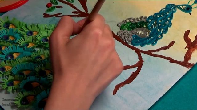 Мой проект. Я новичок .Работа в технике квиллинг. Павлин в технике квиллинг. Ч.5. смотреть онлайн