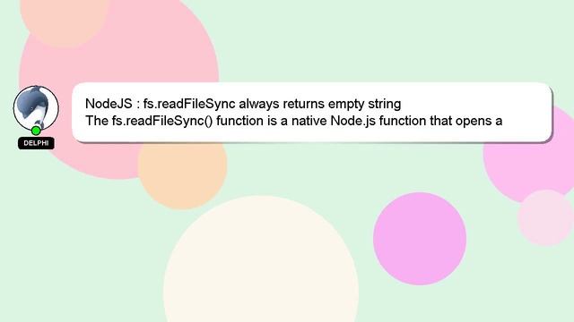 NodeJS : fs.readFileSync always returns empty string смотреть онлайн