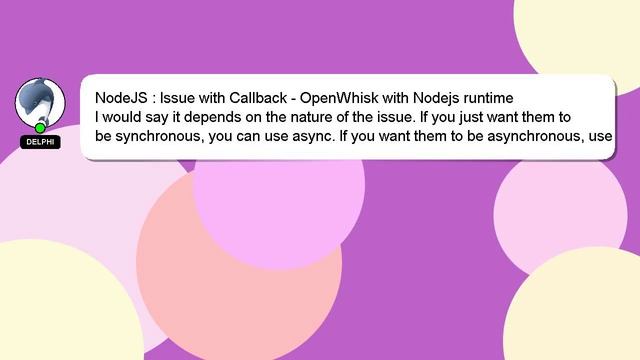 NodeJS : Issue with Callback - OpenWhisk with Nodejs runtime смотреть онлайн