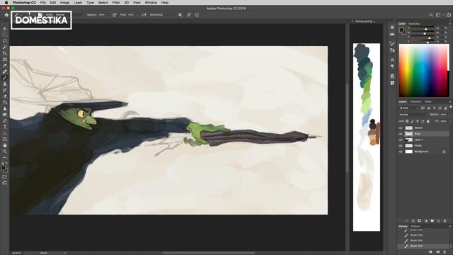 TIMELAPSE Photoshop: creando una ilustración infantil - Teresa Martínez - Domestika смотреть онлайн