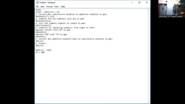 penyelesaian studi kasus - kalkulator romawi tanpa konversi integer dengan bahasa java смотреть онлайн