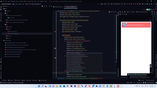 Custom SnackBar AndroidStudio | SnackBar Android Studio 2022 смотреть онлайн