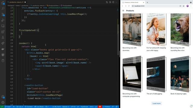 How to implement infinite scrolling with IntersectionObserver (JavaScript/TypeScript) смотреть онлайн