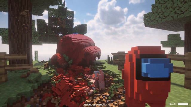 Among Us Launcher in Realistic Minecraft VILLAGE in TEARDOWN смотреть онлайн