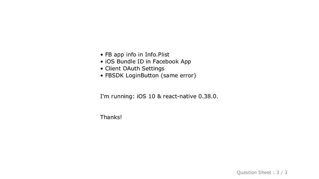 iOS : FB SDK Error: Login Failed (react-native) смотреть онлайн
