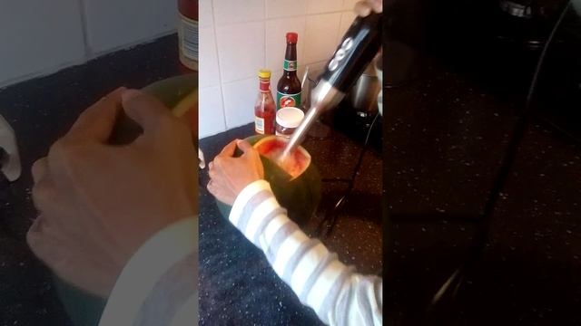 make watermelon juice w/ Staafmixer HR1673/90 смотреть онлайн