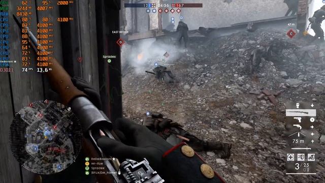 Battlefield 1 Мультиплеер 64 игрока i7 7820 HQ 4,1 Ггц / QL3X смотреть онлайн