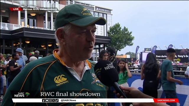 RWC 2023 | Fans gather at Melrose Arch for Rugby World Cup final showdown смотреть онлайн