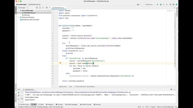 How to get secret and test AWS Secret Manager Service using Moto. смотреть онлайн