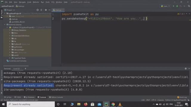 Automate whatsapp message with python just 2 lines of code | pywhatkit смотреть онлайн