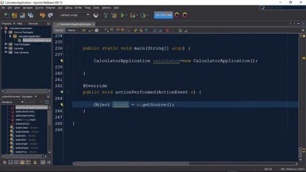 Calculator Program in Java Swing / JFrame | Calculator Application Using Java with Source Code
