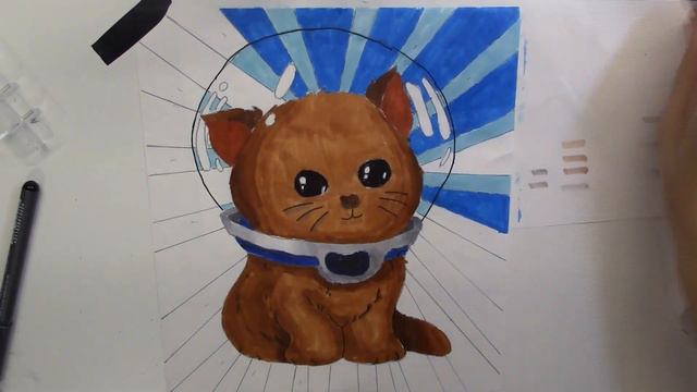 Drawing KEEP CALM Kitty from SubNautica with Copic markers смотреть онлайн