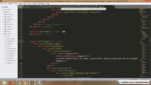 #58 Make E-com website in Laravel 5.6 | Users | Register/login Page смотреть онлайн