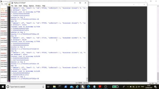 Pandemic Simulator Written in Python and Pygame Part 2 Lockdown and the economy смотреть онлайн