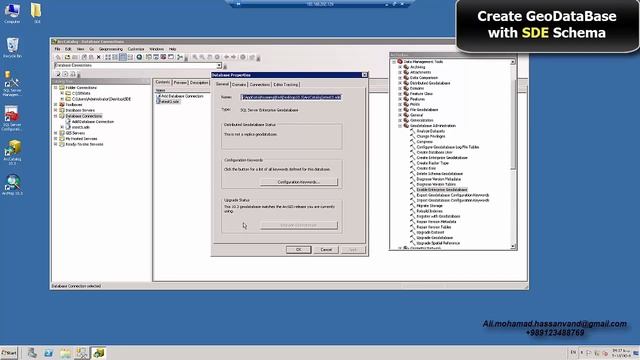 Create Geodatabase with SDE schema , SqlServer 2012 and ArcGIS 10.3 смотреть онлайн