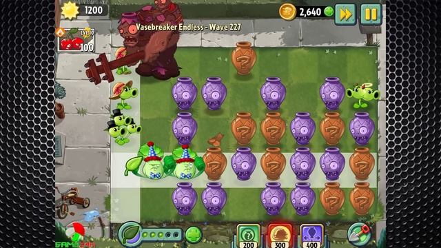 Vasebreaker Endless - Wave: 226-227 in Plants vs Zombies 2 смотреть онлайн