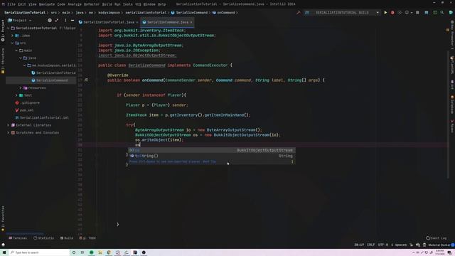 Spigot Plugin Development - 59 - Serialization & Encoding смотреть онлайн