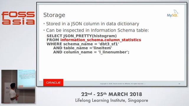 Histograms and the way we use it in MySQL 8.0 - Amit Bhattacharya - FOSSASIA 2018 смотреть онлайн