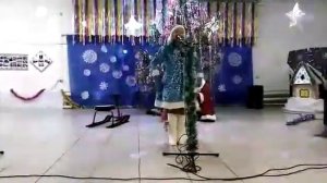 Выход Деда Мороза и Снегурочки Новомоношкинский СДК