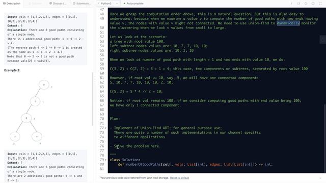 Leetcode 2421. Number of Good Paths - Union-Find; Google Interview Question? смотреть онлайн