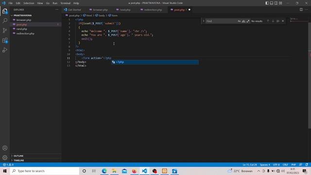 PRAKTIK4, PART 4 post php смотреть онлайн