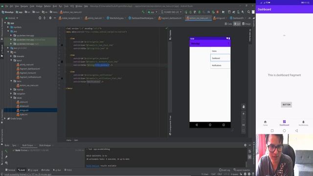 CURSO COMPLETO ANDROID STUDIO 23: Crear un menú inferior con Button Navigation смотреть онлайн