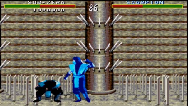 Fighting Reptile on Mortal Kombat (Sega Genesis) смотреть онлайн
