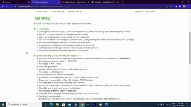 ORACLE | BENTLEY | RACKSPACE TECHNOLOGY | FULL CREATIVE OFF-CAMPUS HIRING JOBS | 0-2 YEARS | APPLY смотреть онлайн