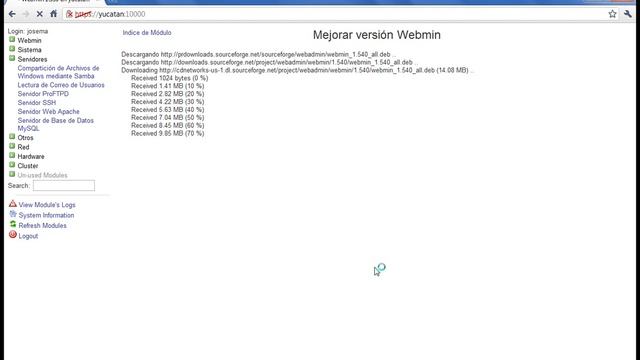 Webmin Update 1.54 on Ubuntu Linux 10.04.2 смотреть онлайн