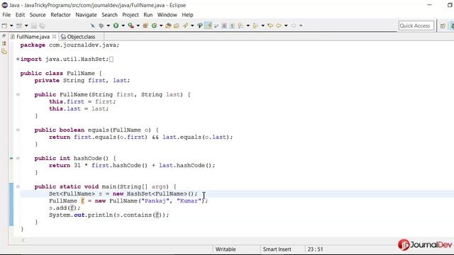 Java Tricky Program 19 - equals and hashCode method overriding смотреть онлайн