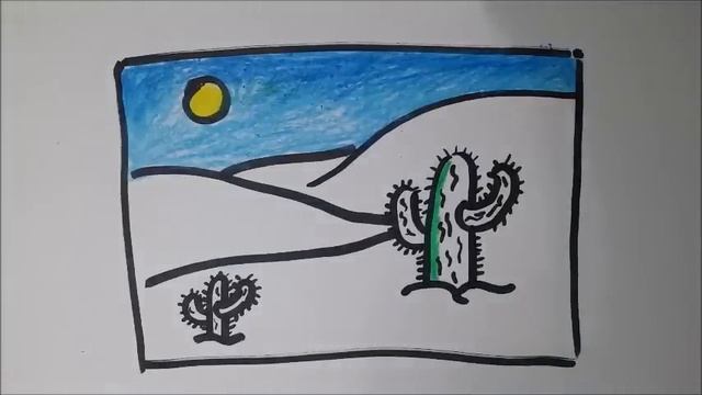 How to draw a desert step by step - Free & Easy Tutorial смотреть онлайн