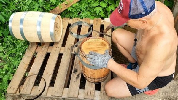 Восстановление старой дубовой бочки!!!