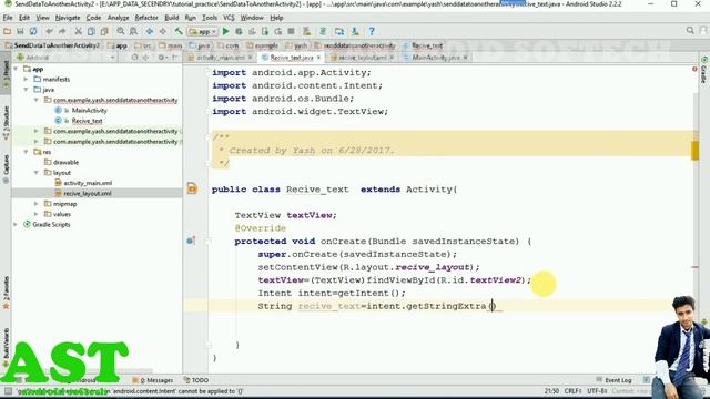 How To Send Data One Activity To Another Activity смотреть онлайн
