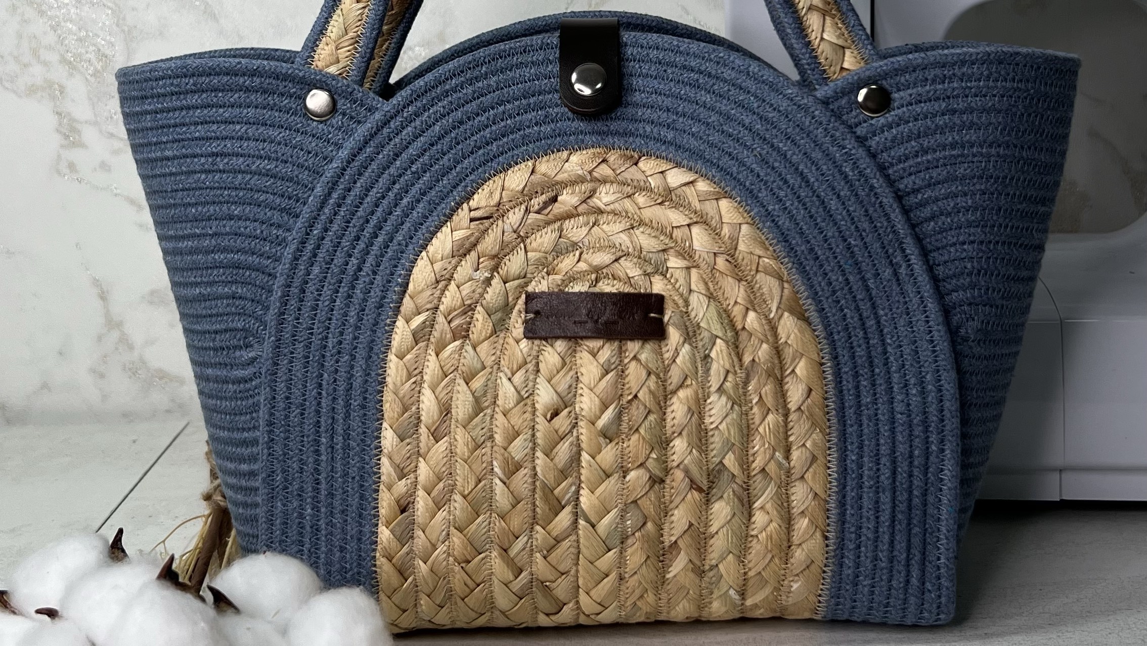 Сумка из банановых листьев 🍌🌴 и хлопкового шнура. #сумкаизшнура #шьюсумку #швея #шьюсама #мк #мастер