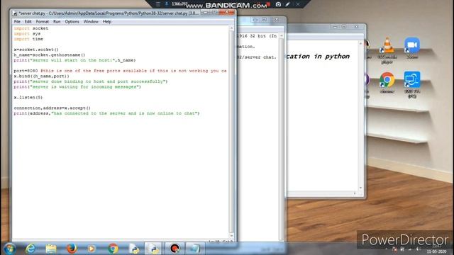 Simple 1 to 1 chat app in Python idle 3.8.2 смотреть онлайн