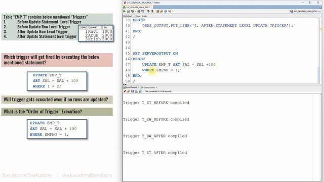 Subscriber Comments Reply Video 62 | Will trigger gets executed even if no rows are updated смотреть онлайн