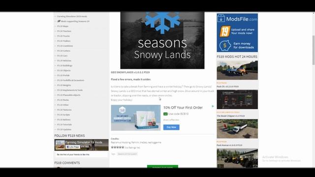 Farming Simulator 19: How To DOWNLOAD & INSTALL Geo Snowy Lands For Seasons 19 (FS 19) смотреть онлайн