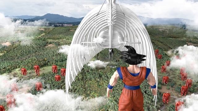 Attack On Titan Eren Founding Titan Vs Goku