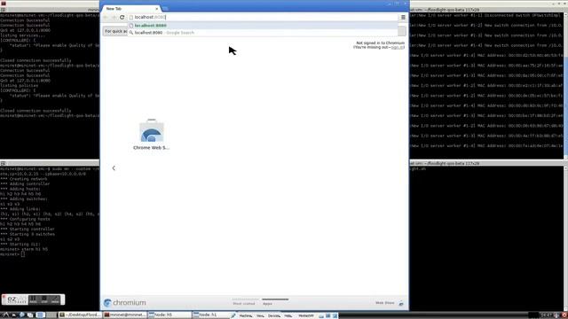 Enable QoS using Floodlight, Mininet Openvs смотреть онлайн