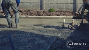 Строительство мойки самообслуживания. Бетонная плита