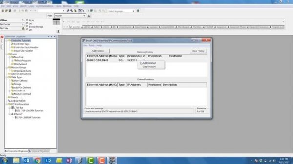 How to Use BootP to Set IP Address in CompactLogix