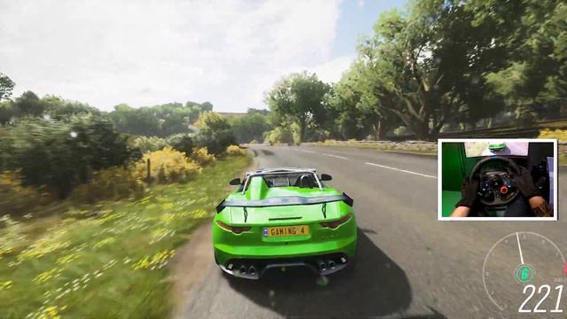 Forza Horizon 4 tuning and driving Jaguar F-Type Projekt 7 Steering Wheel + Paddle Shifter Gameplay смотреть онлайн